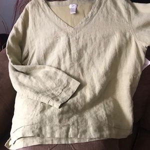 Linen and Cotton Natural Fibers Top